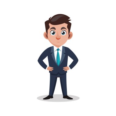 İş adamı çizgi film vektör tasarımı