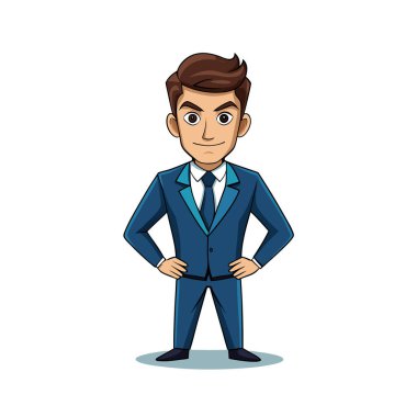 iş adamı karikatürü ikon vektör illüstrasyon grafik tasarımı