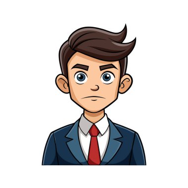 İş adamı avatar karakter ikon vektör illüstrasyon tasarımı