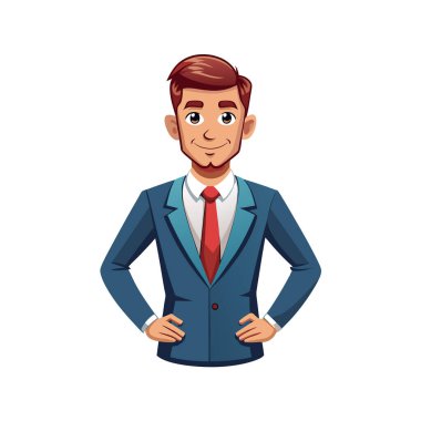 İş adamı avatar karakteri izole edilmiş simge