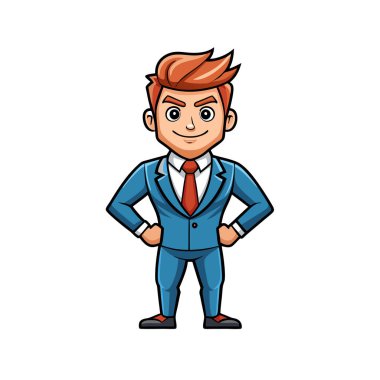 işadamı karakteri simgesi resim çizimi tasarımı