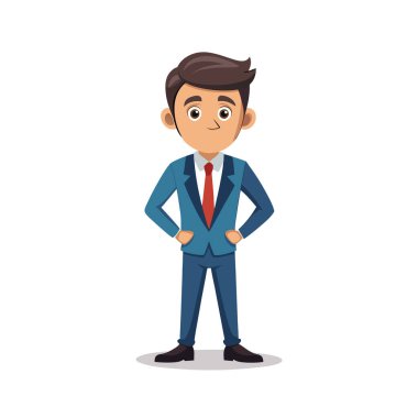 Zarif iş adamı çizgi film ikonu vektör illüstrasyon grafik tasarımı