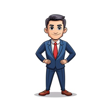 Zarif iş adamı çizgi film ikonu vektör illüstrasyon grafik tasarımı