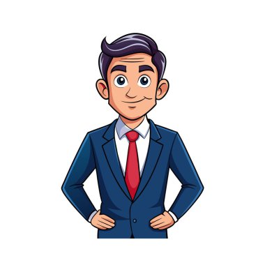 İş adamı avatar karakter vektör çizimi tasarımı