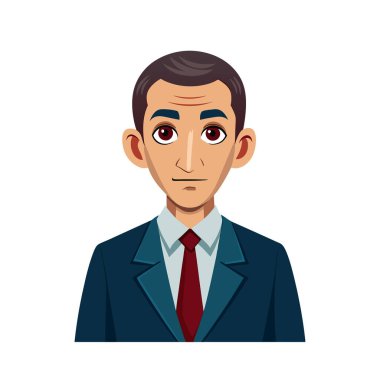 Saç stili tasarım vektör çizimine sahip iş adamı avatarı