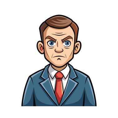 İş adamı avatar karikatür ikon vektör illüstrasyon tasarımı