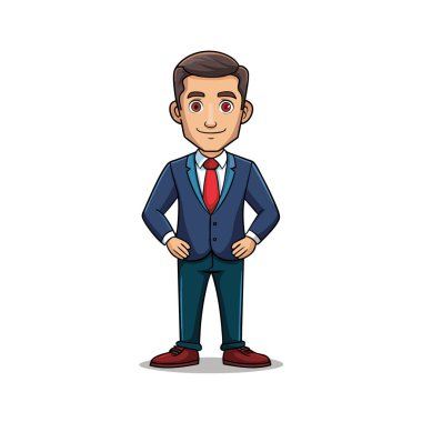 İş adamı avatar simgesi vektör illüstrasyonu