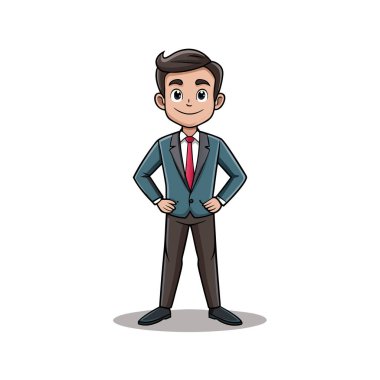 iş adamı çizgi film simgesi resmi