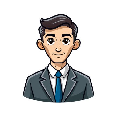 Zarif iş adamı çizgi film vektör illüstrasyon grafik tasarımı