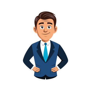 İş adamı çizgi film tasarımı, vektör illüstrasyonu 10 grafiklik