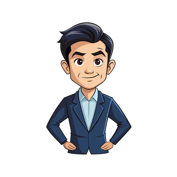 iş adamı karikatür vektör çizimi grafik tasarımı
