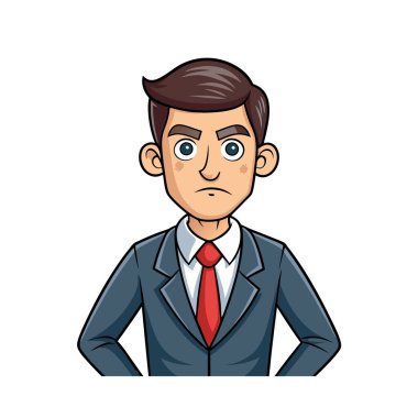 Takım elbiseli, kravatlı bir adam.