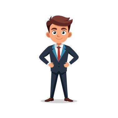 İş adamı karakteri. işadamı vektör illüstrasyonu.