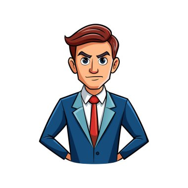 İş adamı karakteri avatar çizgi filmi