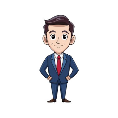 iş adamı çizgi film simgesi resmi