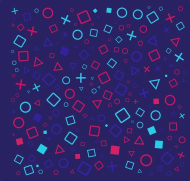 Sembollü matematiksel arkaplan. Rastgele sembol deseni.