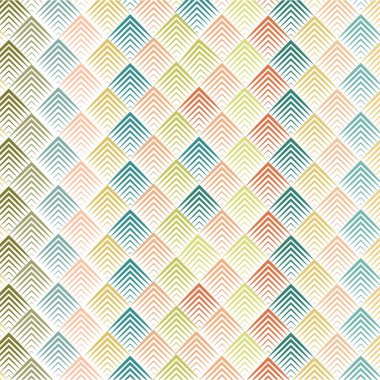 Geometrik elmas şekilli kusursuz renk sembolü, el yapımı çizgi dokusu, kumaş ve baskı için modern kabile esinlenilmiş soyut arkaplan