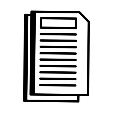 El Çizimi Belge Yığını, Minimalist Dosya Simgesi, Belge Yığını Çizgi Sanatı