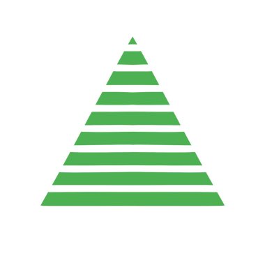 Yeşil basamaklı piramit ikonu bilgi vektörü. İş büyüme seviyeleri illüstrasyonu