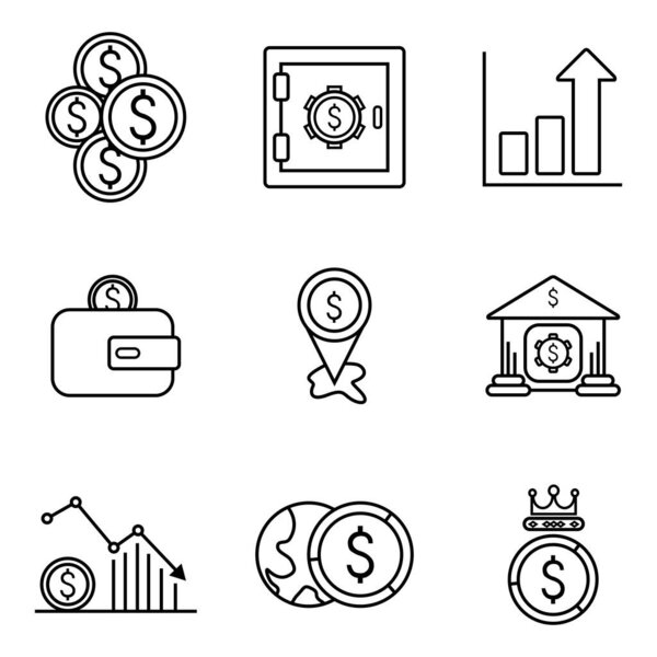 premium stock vector business and finance icons download