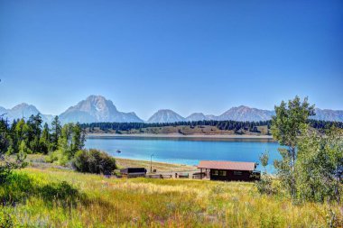 Grand Teton Ulusal Parkı 'ndaki Colter Bay Köyü Moran, Wyoming