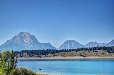 Grand Teton Ulusal Parkı 'ndaki Colter Bay Köyü Moran, Wyoming
