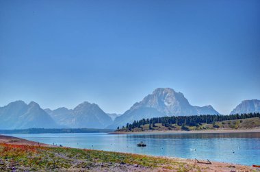 Grand Teton Ulusal Parkı 'ndaki Colter Bay Köyü Moran, Wyoming