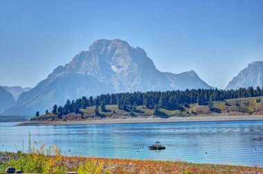 Grand Teton Ulusal Parkı 'ndaki Colter Bay Köyü Moran, Wyoming
