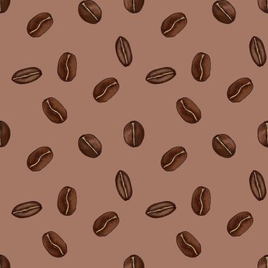Mocha Mousse Geçmişinde Kusursuz Küçük Robusta, Arabica ve Liberica Fasulyeleri Deseni