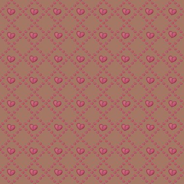 Mocha Mousse Arkaplanındaki Kusursuz Kalpli Hücreler