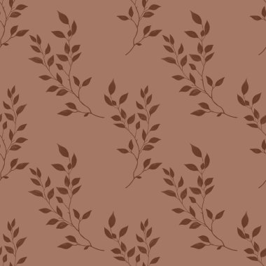 Küçük Kahverengi Yapraklar 'ın Kusursuz Örnekleri Mocha Mousse Arkaplanında