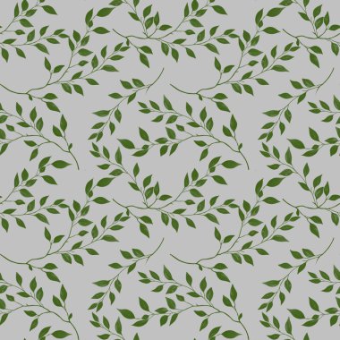 Gri Arkaplan Kusursuz Desen Tasarımı Üzerine Küçük Şube Bırakıyor