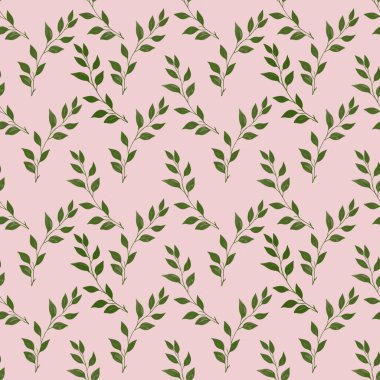 Pembe Arkaplanda Büyük Ayrıntılar Kusursuz Desen Tasarımı