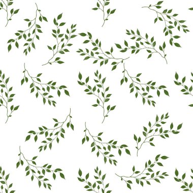 Büyük Yeşil Şube Kusursuz Desen Tasarımı