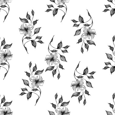 Büyük Çiçekler Kusursuz Desen Tasarımı