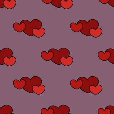 Violet 'in Üç Kalpli Arkaplanı Kusursuz Desen Tasarımı