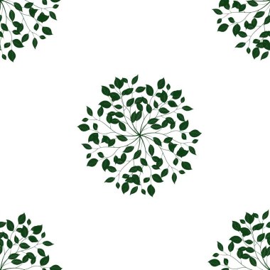 Round Leaves Seamless Pattern Background Big Design for Prints, Textiles, Packaging, Fabrics, and Wrapping Paper clipart