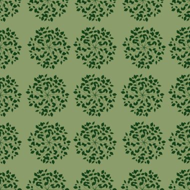 Baskı, Tekstil, Paketleme, Kumaş ve Ambalaj Kağıdı İçin Basit Yapraklar Kusursuz Kalıp Arkaplan Küçük Tasarım