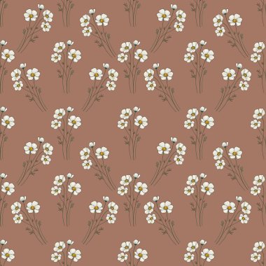 Mocha Mosses 'ın Parmak izi, Tekstil, Paketleme, Kumaş ve Ambalaj Kağıdı için Kusursuz Desen Küçük Tasarımı