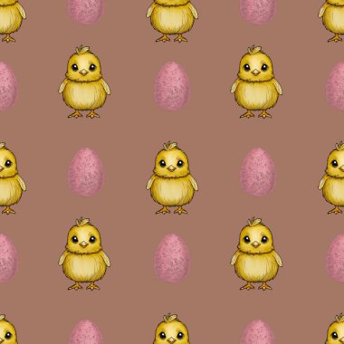 Kusursuz Desenli Şirin Piliç ve Mocha Mousses 'ın Küçük Tasarımı