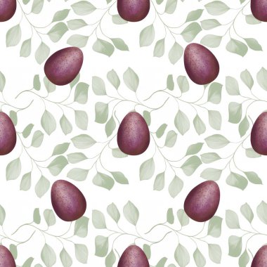 Yapraksız Eflatun Paskalya Yumurtası