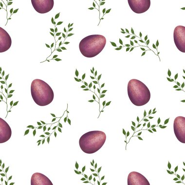 Kusursuz Brunch desenli Violet Paskalya Yumurtası