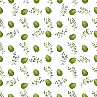 Brunch 'lı Yeşil Paskalya Yumurtası Küçük Kusursuz Desenli