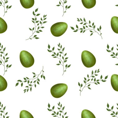 Kusursuz Brunch desenli Yeşil Paskalya Yumurtası