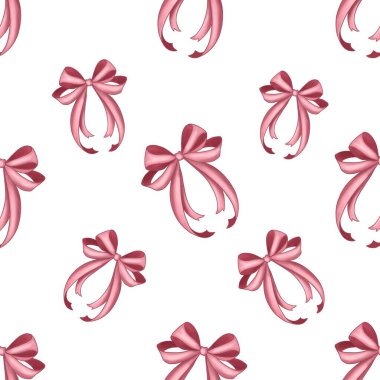 Paskalya Düz Deseni: Pembe Büyük Yay Tasarımı
