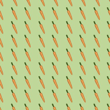 Paskalya 'nın Kusursuz Örnekleri: Yeşil Arkaplanda Havuç Küçük