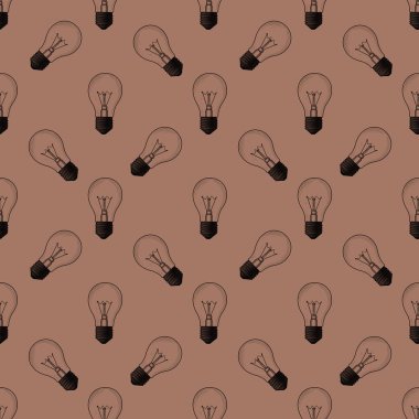 Mocha Mousse Arkaplanında Minimalist Ampul Küçük Tasarım