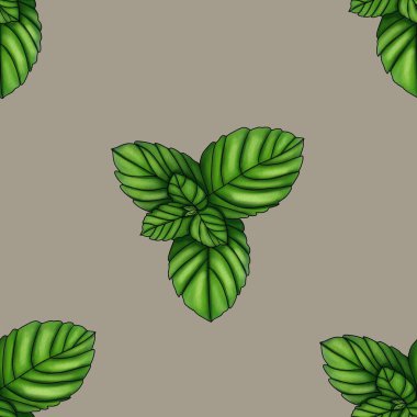 Kusursuz Desenli Doğa Darphanesi Pastel Gri Arkaplanda Büyük Tasarım