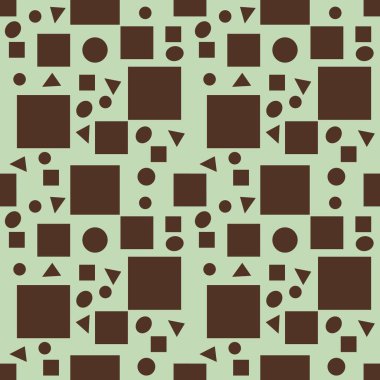 Kahverengi Arkaplanda Küçük Tasarıma Karşı Geometrik Kusursuz Desenler