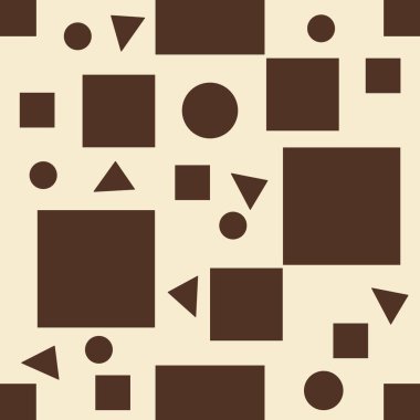 Soyut Geometrik Desensiz Desen Kahverengi Büyük Tasarım 'da çeşitli Sapesh' i içeren pastel sarısı arka planda